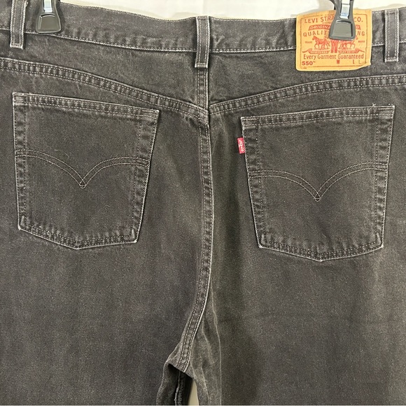 Levi’s 550 Vintage 90’s High Waisted Relaxed Fit Tapered Leg Black Jeans Size 20 - Picture 7 of 7